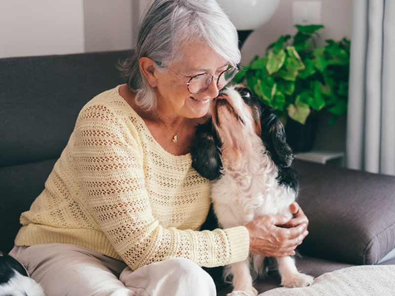 Lifestyle-Gallery-Woman-With-Dog Resident with her dog